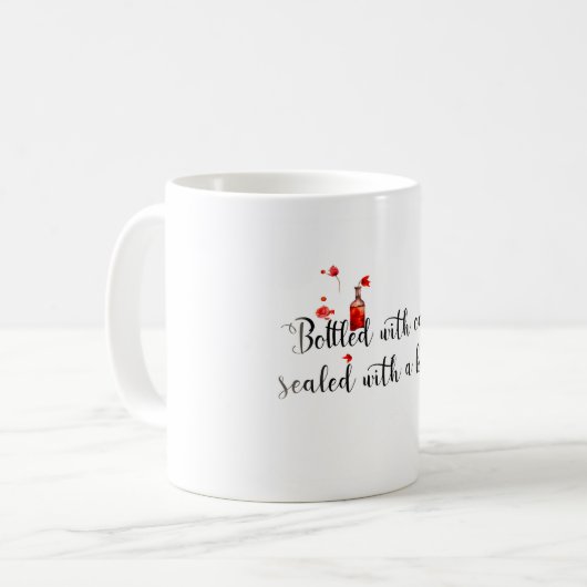 "mit Kiss-Tasse versiegelt" Klassische Tasse, 325 Kaffeetasse (Vorderseite Links)