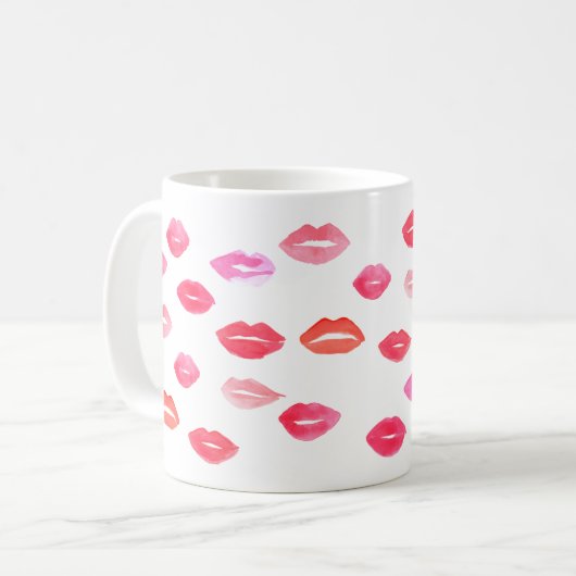 Mit Kiss versiegelt Kaffeetasse (Vorderseite Links)