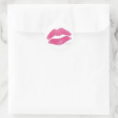 Mit Kiss versiegelt Runder Aufkleber (Tasche)