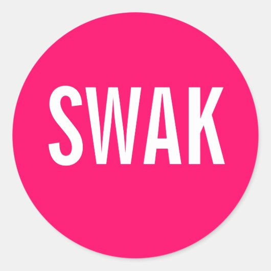 Mit Kiss versiegelt Runder Aufkleber (Vorderseite)