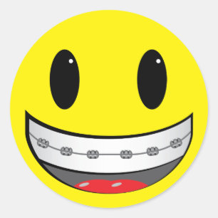 mit Klammern Runder Aufkleber