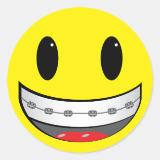 mit Klammern Runder Aufkleber