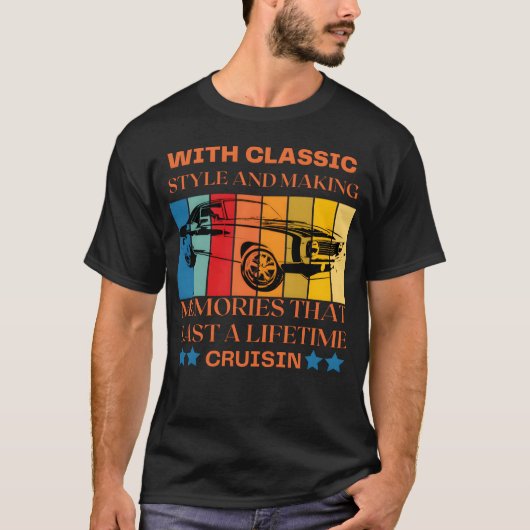 mit klassischem Auto Retro T-Shirt (Vorderseite)