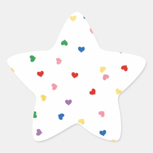 mit kleinen Herzen Stern-Aufkleber (Vorderseite)
