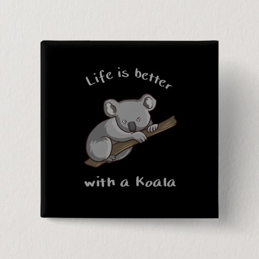 Mit Koala ist das Leben besser Button (Vorderseite)