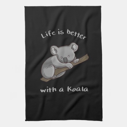 Mit Koala ist das Leben besser Geschirrtuch (Vertikal)