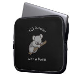 Mit Koala ist das Leben besser Laptopschutzhülle (Vorderseite Links)