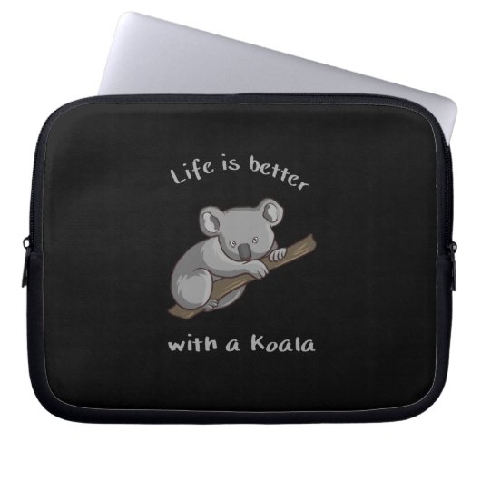 Mit Koala ist das Leben besser Laptopschutzhülle (Vorderseite)