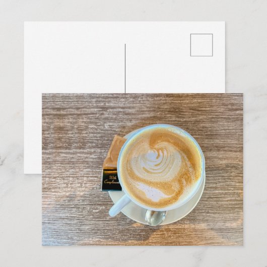 Mit Komplimenten: Café Postkarte (Vorne/Hinten)