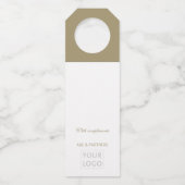 Mit Komplimenten Elegante Geschenke Flasche Hang Flaschenanhänger (Rückseite)