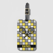 Mit kontrolliertem Namen 🎾 Tennisschläger Gepäckanhänger (Vorderseite Vertikal)