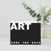 Mit kunstanpassbarer Geburtstagskunst Save the Dat Ankündigungspostkarte (Stehend Vorderseite)