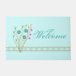 mit Künstlerischer Blume Fußmatte