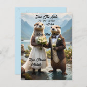 **"Mit Kuss verplombt"*** Ankündigungspostkarte (Vorne/Hinten)