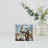 **"Mit Kuss verplombt"*** Begleitkarte (Stehend Vorderseite)