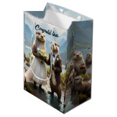 **"Mit Kuss verplombt"*** Mittlere Geschenktüte (Vorderseite Schrägansicht)