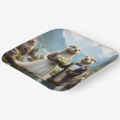 **"Mit Kuss verplombt"*** Pappteller (Gewinkelt)