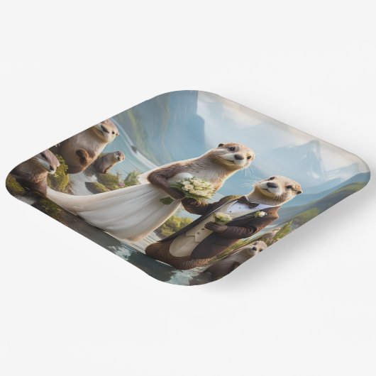 **"Mit Kuss verplombt"*** Pappteller (Gewinkelt)