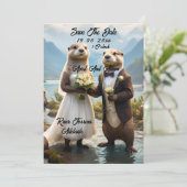 **"Mit Kuss verplombt"*** Save The Date (Stehend Vorderseite)