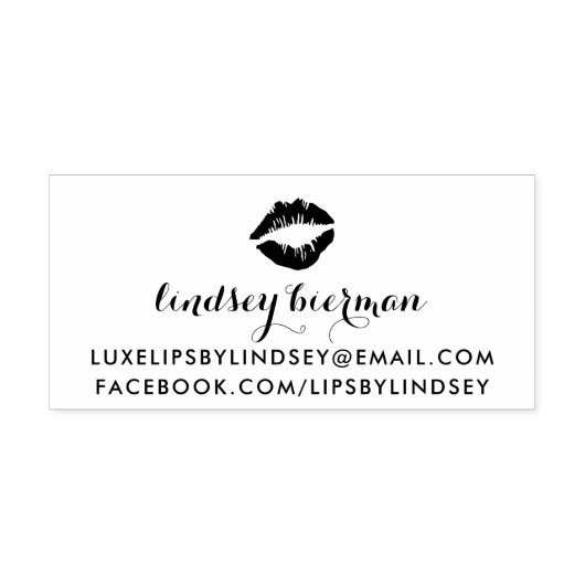 mit Kuss versiegelt | Lip Product Distributor Permastempel (Design)