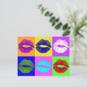 mit Kuss versiegelt Postkarte (Stehend Vorderseite)