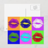 mit Kuss versiegelt Postkarte (Vorne/Hinten)