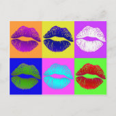 mit Kuss versiegelt Postkarte (Vorderseite)