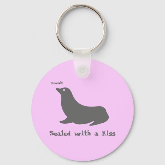 Mit Kuss versiegelt Schlüsselanhänger (Vorderseite)