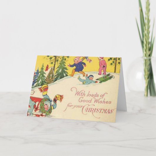 Mit Lasten der guten Wünsche für Ihr Weihnachten (Vorderseite)