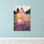 Mit Lavendel Aroma Canvas Print - Malerei Leinwanddruck (Insitu (Holzboden))