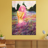 Mit Lavendel Aroma Canvas Print - Malerei Leinwanddruck (Insitu (Wohnzimmer))
