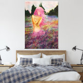 Mit Lavendel Aroma Canvas Print - Malerei Leinwanddruck (Insitu (Schlafzimmer))