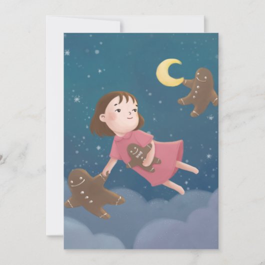 Mit Lebkuchengebäck fliegen Traum Einladung (Vorderseite)