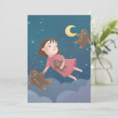 Mit Lebkuchengebäck fliegen Traum Einladung (Stehend Vorderseite)