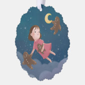 Mit Lebkuchengebäck fliegen Traum Ornament Karte (Links)