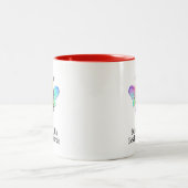 Mit Les-Biene-an-Stolz-LGBT Zweifarbige Tasse (Mittel)