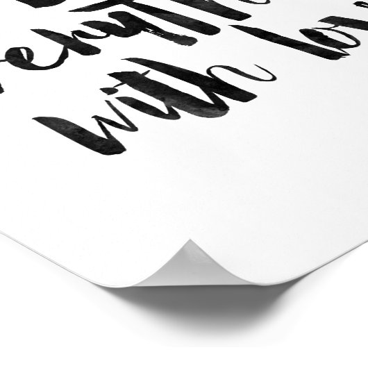 Mit Liebe alles machen Poster (Ecke)