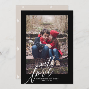 Mit Liebe am Vatertag Foto Grußkarte Feiertagskarte