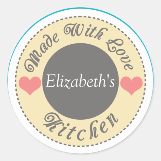 Mit Liebe angepasste Aufkleber (Vorderseite)