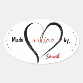 Mit Liebe angepasste Aufkleber (Vorderseite)