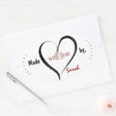 Mit Liebe angepasste Aufkleber (Umschlag)