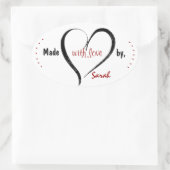 Mit Liebe angepasste Aufkleber (Tasche)