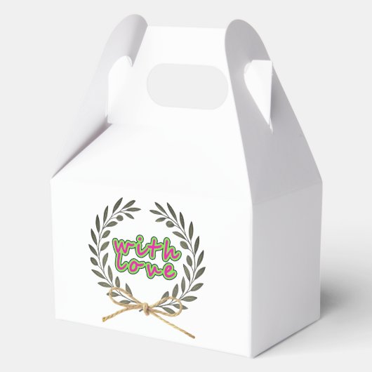 „Mit Liebe“-Anhänger Geschenkschachtel (Rückseite)