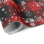 MIT LIEBE auf Kariertem Papier Geschenkpapier (Rolleneckpunkt)