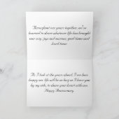 Mit Liebe auf unserem silbernen Jahrestag Karte (Innenseite)