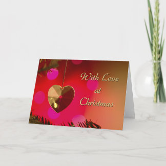 Mit Liebe auf Weihnachtskarte Feiertagskarte