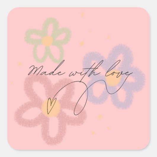Mit Liebe Aufkleber (Vorderseite)