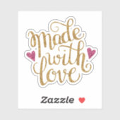 Mit Liebe Aufkleber (Blatt)