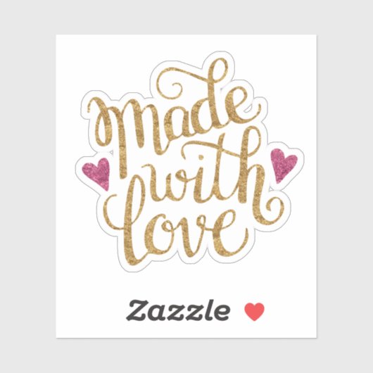 Mit Liebe Aufkleber (Blatt)