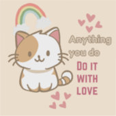 Mit Liebe Aufkleber (Vorderseite)